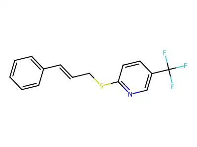 2-(3-Phenylprop-2-enylsulfanyl)-5-(trifluoromethyl)pyridine structure