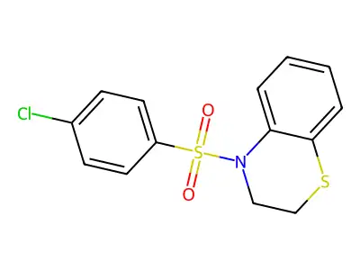 4-[(4-chlorophenyl)sulfonyl]-3,4-dihydro-2H-1,4-benzothiazine structure