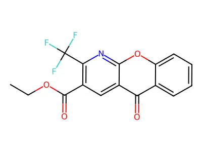 ethyl 5-oxo-2-(trifluoromethyl)-5H-chromeno[2,3-b]pyridine-3-carboxylate structure