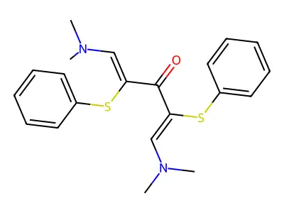 1,5-Bis(dimethylamino)-2,4-bis(phenylsulfanyl)penta-1,4-dien-3-one structure