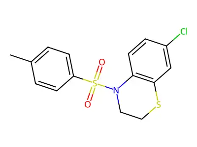 7-chloro-4-[(4-methylphenyl)sulfonyl]-3,4-dihydro-2H-1,4-benzothiazine structure
