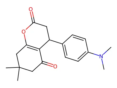 4-[4-(dimethylamino)phenyl]-7,7-dimethyl-4,6,7,8-tetrahydro-2H-chromene-2,5(3H)-dione structure