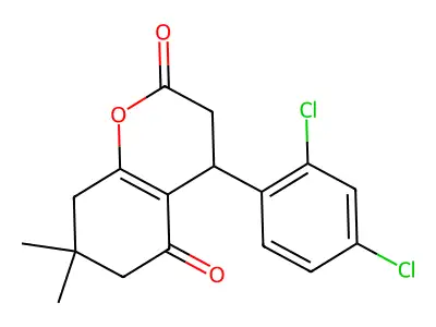4-(2,4-Dichlorophenyl)-7,7-dimethyl-3,4,6,8-tetrahydrochromene-2,5-dione structure