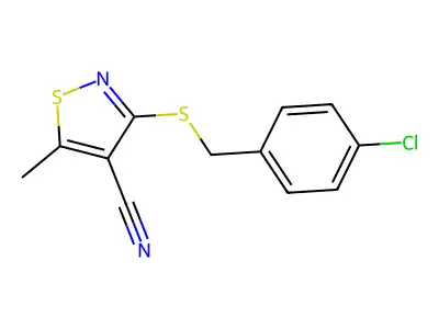 3-[(4-Chlorobenzyl)sulfanyl]-5-methyl-4-isothiazolecarbonitrile structure