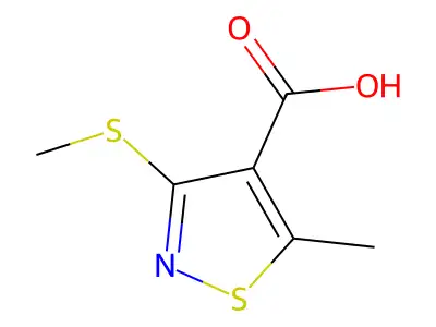 5-methyl-3-methylsulfanyl-1,2-thiazole-4-carboxylic Acid structure