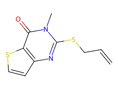2-(allylsulfanyl)-3-methylthieno[3,2-d]pyrimidin-4(3H)-one structure