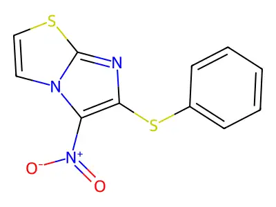5-Nitro-6-(phenylsulfanyl)imidazo[2,1-b][1,3]thiazole structure