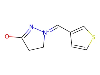 2-(Thiophen-3-ylmethylidene)-3,4-dihydropyrazol-2-ium-5-olate structure