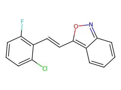3-[2-(2-Chloro-6-fluorophenyl)ethenyl]-2,1-benzoxazole structure