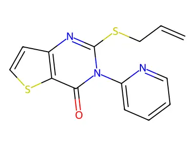 2-(allylsulfanyl)-3-(2-pyridinyl)thieno[3,2-d]pyrimidin-4(3H)-one structure