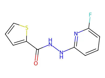 N'-(6-fluoro-2-pyridinyl)-2-thiophenecarbohydrazide structure