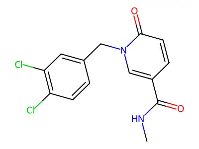 1-(3,4-dichlorobenzyl)-N-methyl-6-oxo-1,6-dihydro-3-pyridinecarboxamide structure