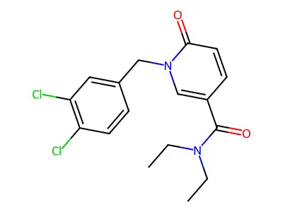 1-(3,4-dichlorobenzyl)-N,N-diethyl-6-oxo-1,6-dihydro-3-pyridinecarboxamide structure