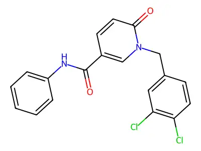 1-(3,4-dichlorobenzyl)-6-oxo-N-phenyl-1,6-dihydro-3-pyridinecarboxamide structure