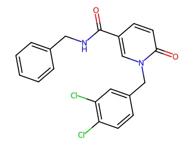 N-benzyl-1-(3,4-dichlorobenzyl)-6-oxo-1,6-dihydro-3-pyridinecarboxamide structure
