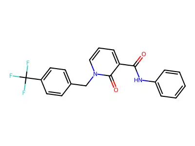 2-oxo-N-Phenyl-1-(4-(trifluoromethyl)benzyl)-1,2-dihydro-3-pyridinecarboxamide structure