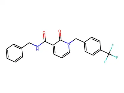 N-Benzyl-2-oxo-1-(4-(trifluoromethyl)benzyl)-1,2-dihydro-3-pyridinecarboxamide structure
