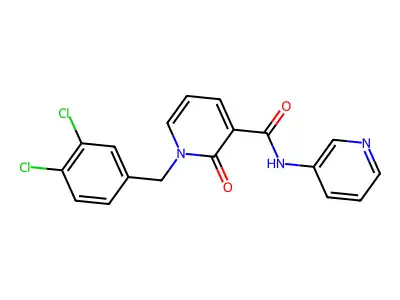 1-(3,4-dichlorobenzyl)-2-oxo-N-(3-pyridinyl)-1,2-dihydro-3-pyridinecarboxamide structure