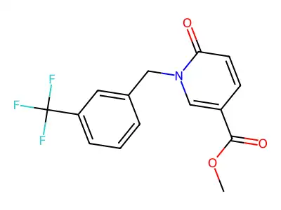 Methyl 6-oxo-1-[3-(trifluoromethyl)benzyl]-1,6-dihydro-3-pyridinecarboxylate structure