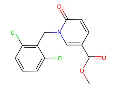Methyl 1-(2,6-dichlorobenzyl)-6-oxo-1,6-dihydro-3-pyridinecarboxylate structure