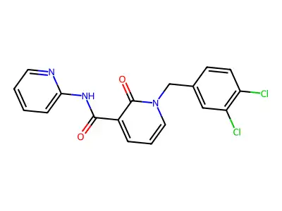 1-(3,4-dichlorobenzyl)-2-oxo-N-(2-pyridinyl)-1,2-dihydro-3-pyridinecarboxamide structure