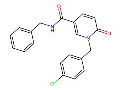 N-benzyl-1-(4-chlorobenzyl)-6-oxo-1,6-dihydro-3-pyridinecarboxamide structure