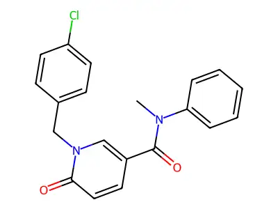 1-(4-chlorobenzyl)-N-methyl-6-oxo-N-phenyl-1,6-dihydro-3-pyridinecarboxamide structure