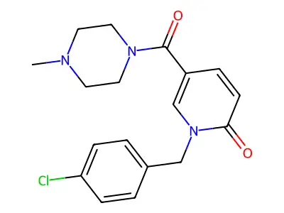 1-(4-chlorobenzyl)-5-[(4-methylpiperazino)carbonyl]-2(1H)-pyridinone structure