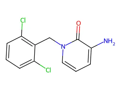 3-amino-1-(2,6-dichlorobenzyl)-2(1H)-pyridinone structure
