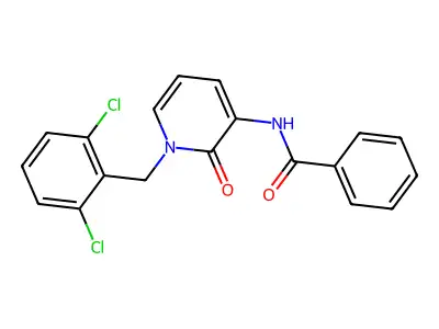 N-[1-(2,6-dichlorobenzyl)-2-oxo-1,2-dihydro-3-pyridinyl]benzenecarboxamide structure