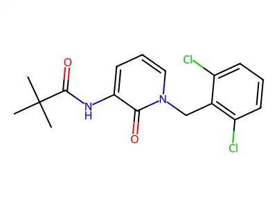 N-[1-(2,6-dichlorobenzyl)-2-oxo-1,2-dihydro-3-pyridinyl]-2,2-dimethylpropanamide structure