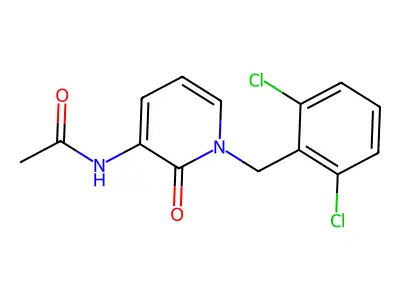 N-[1-(2,6-dichlorobenzyl)-2-oxo-1,2-dihydro-3-pyridinyl]acetamide structure