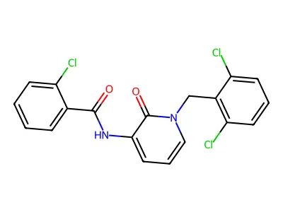 2-chloro-N-[1-(2,6-dichlorobenzyl)-2-oxo-1,2-dihydro-3-pyridinyl]benzenecarboxamide structure