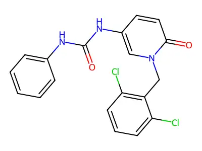 N-[1-(2,6-dichlorobenzyl)-6-oxo-1,6-dihydro-3-pyridinyl]-N'-phenylurea structure