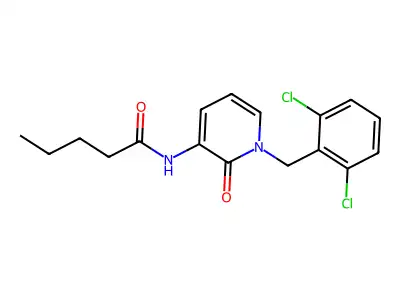 N-[1-(2,6-dichlorobenzyl)-2-oxo-1,2-dihydro-3-pyridinyl]pentanamide structure