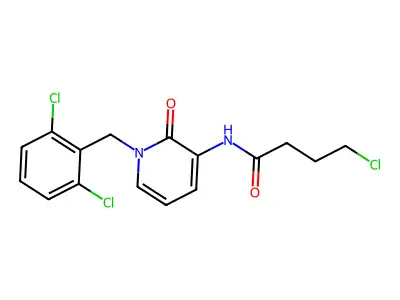 4-chloro-N-[1-(2,6-dichlorobenzyl)-2-oxo-1,2-dihydro-3-pyridinyl]butanamide structure