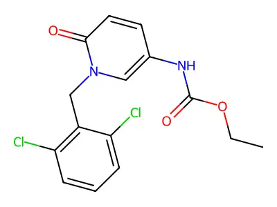 ethyl N-[1-(2,6-dichlorobenzyl)-6-oxo-1,6-dihydro-3-pyridinyl]carbamate structure