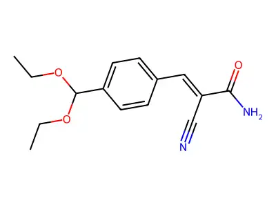 2-Cyano-3-[4-(diethoxymethyl)phenyl]prop-2-enamide structure