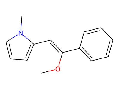 2-(2-Methoxy-2-phenylethenyl)-1-methylpyrrole structure