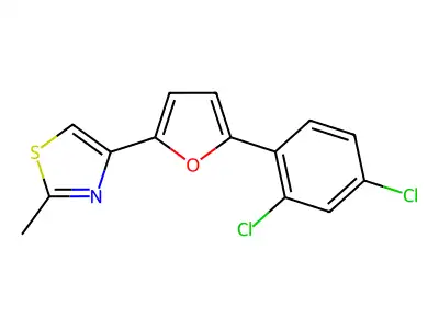 4-[5-(2,4-Dichlorophenyl)furan-2-yl]-2-methyl-1,3-thiazole structure
