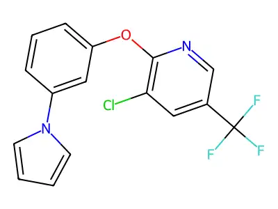 3-chloro-5-(trifluoromethyl)-2-pyridinyl 3-(1H-pyrrol-1-yl)phenyl ether structure