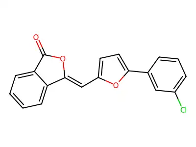 3-[[5-(3-Chlorophenyl)furan-2-yl]methylidene]-2-benzofuran-1-one structure