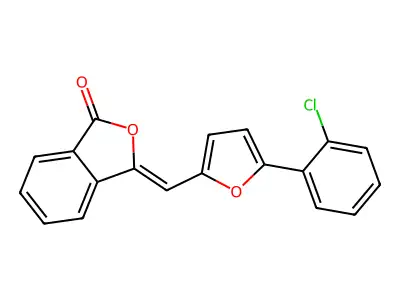 3-[[5-(2-Chlorophenyl)furan-2-yl]methylidene]-2-benzofuran-1-one structure