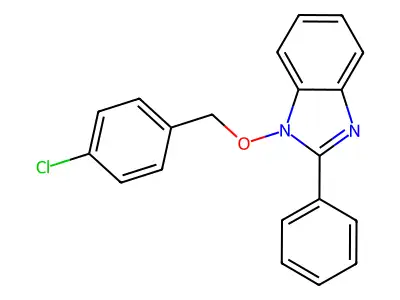 1-[(4-chlorobenzyl)oxy]-2-phenyl-1H-1,3-benzimidazole structure