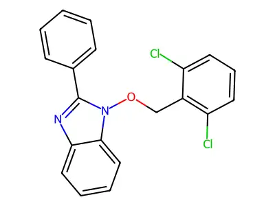 1-[(2,6-dichlorobenzyl)oxy]-2-phenyl-1H-1,3-benzimidazole structure