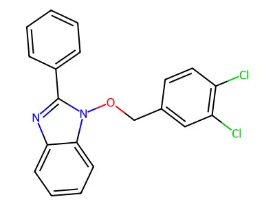 1-[(3,4-dichlorobenzyl)oxy]-2-phenyl-1H-1,3-benzimidazole structure