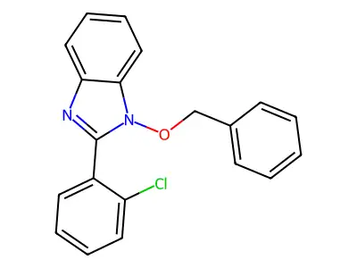 1-(benzyloxy)-2-(2-chlorophenyl)-1H-1,3-benzimidazole structure
