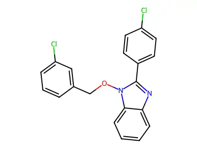 1-[(3-chlorobenzyl)oxy]-2-(4-chlorophenyl)-1H-1,3-benzimidazole structure