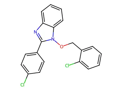 1-[(2-chlorobenzyl)oxy]-2-(4-chlorophenyl)-1H-1,3-benzimidazole structure