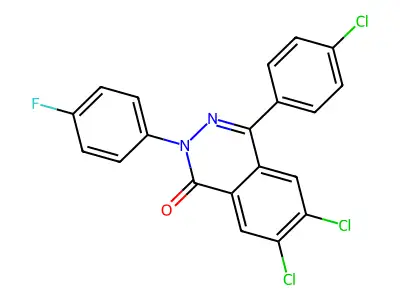 6,7-Dichloro-4-(4-chlorophenyl)-2-(4-fluorophenyl)phthalazin-1-one structure